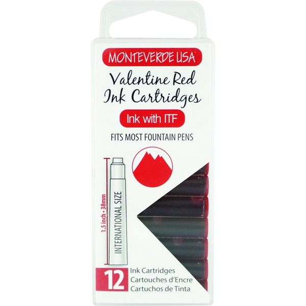 Monteverde Valentine Red - Ink Cartridges-Pen Boutique Ltd