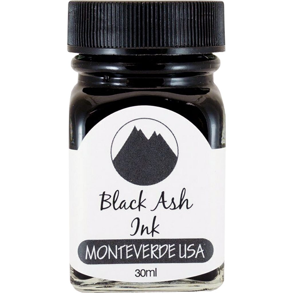 Monteverde World of Colors Ink Bottle - Black Ash - 30 ml-Pen Boutique Ltd