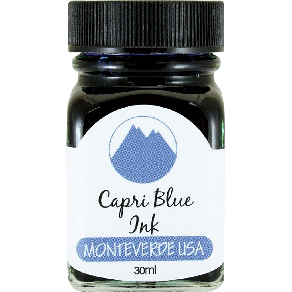 Monteverde World of Colors Capri Blue Ink Bottle 30 ml-Pen Boutique Ltd