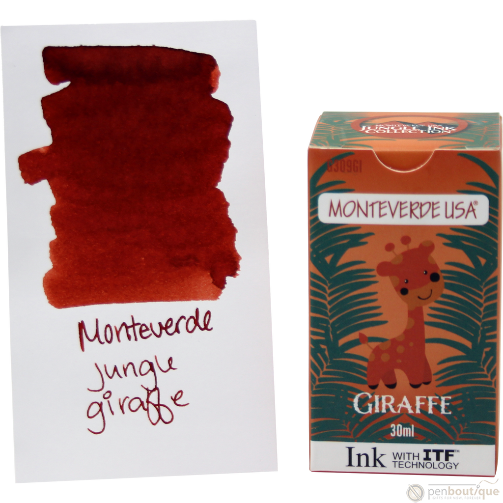 Monteverde Ink Bottle - Jungle Giraffe (Orange) - 30 ml-Pen Boutique Ltd