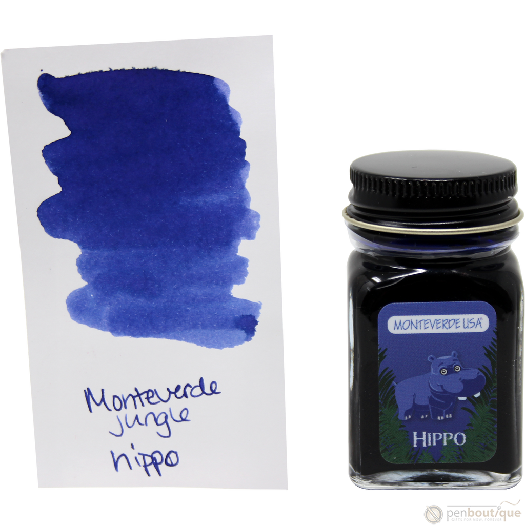 Monteverde Ink Bottle - Jungle Hippo (Dark Blue) - 30 ml-Pen Boutique Ltd
