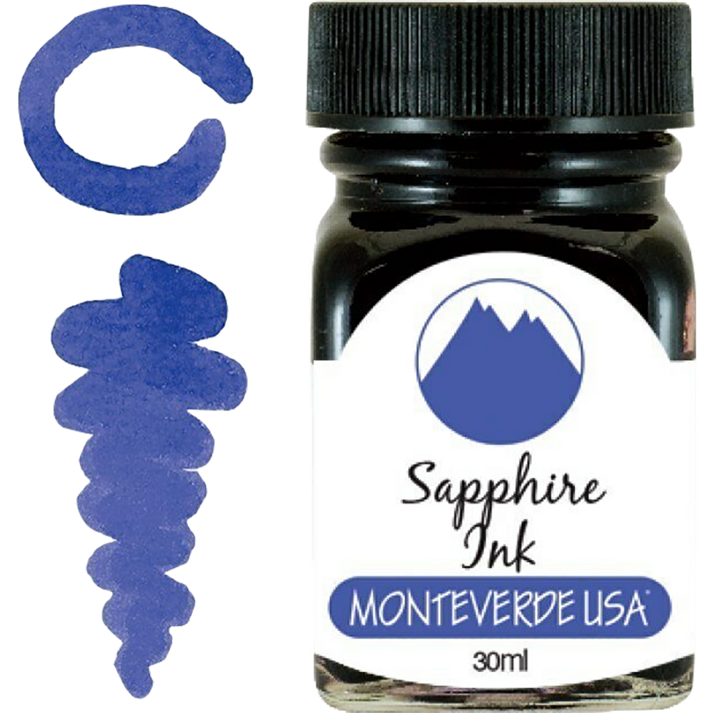 Monteverde Gemstone Sapphire 30 ml Ink Bottle-Pen Boutique Ltd