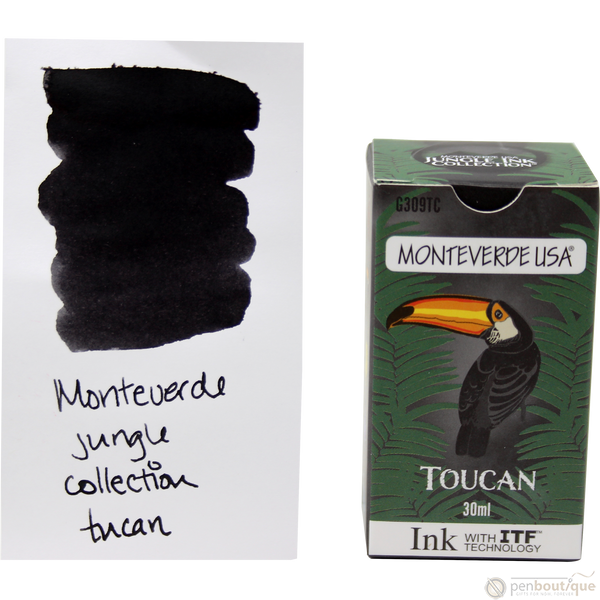 Monteverde Ink Bottle - Jungle Toucan (Black) - 30 ml-Pen Boutique Ltd