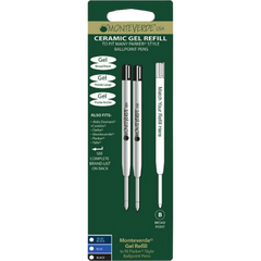 Monteverde Capless Ceramic Blue Broad 2 Pcs Pack Gel Refill-Pen Boutique Ltd
