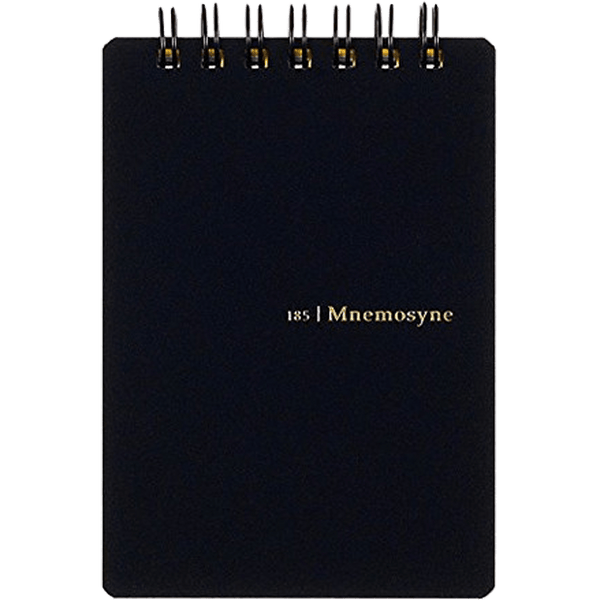 Maruman Mnemosyne Notebook - Black - Blank - A7-Pen Boutique Ltd