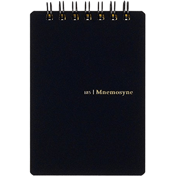 Maruman Mnemosyne Notebook - Black - Blank - A7-Pen Boutique Ltd