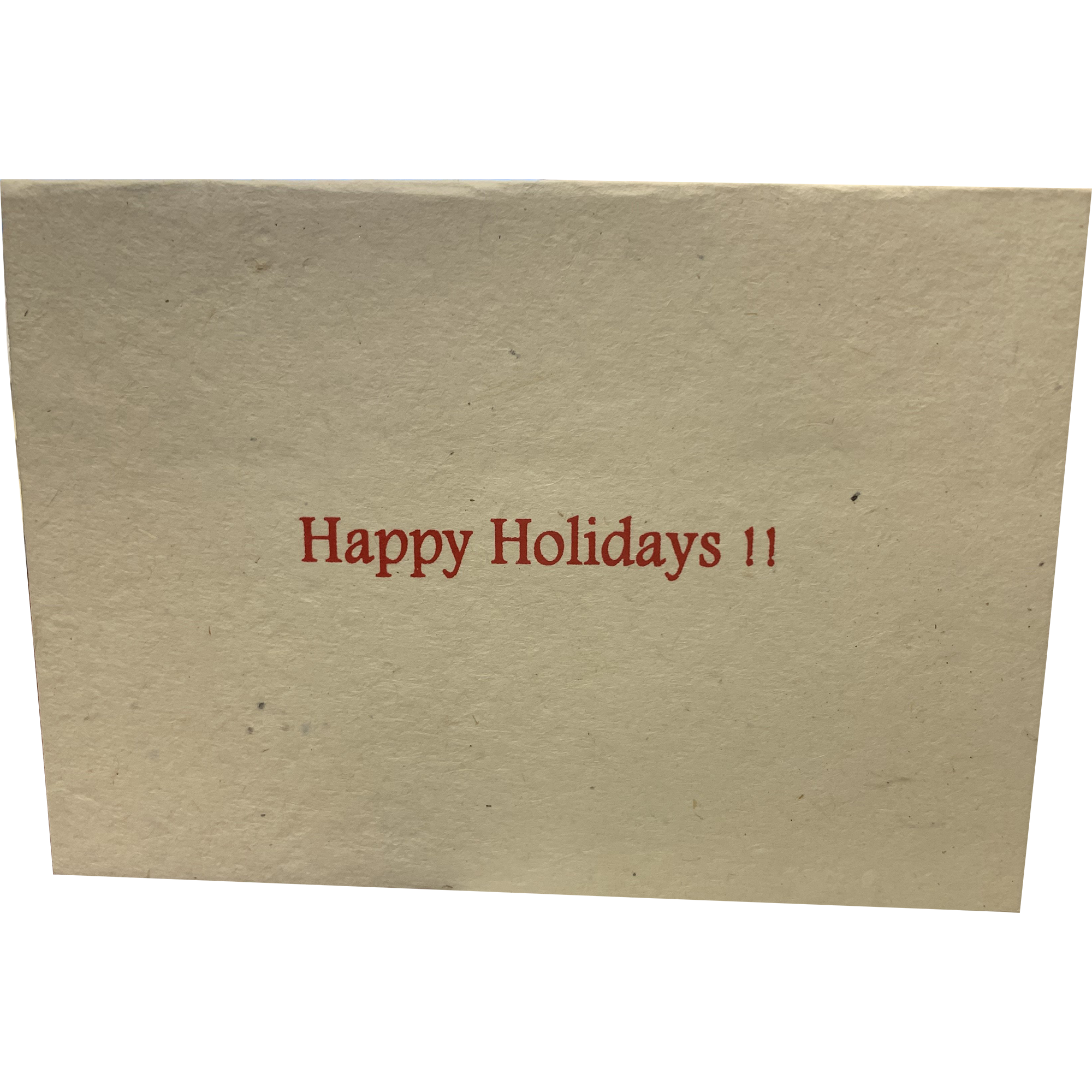 Monk Paper Happy Holiday Card with Natural Envelope - Pack of 12-Pen Boutique Ltd