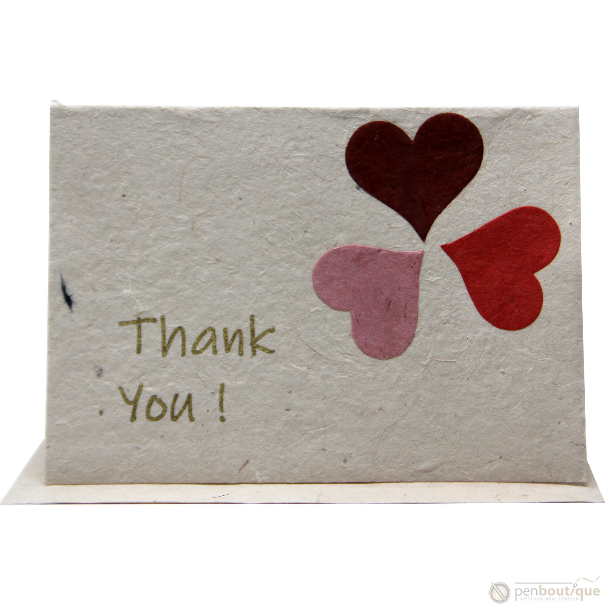 Monk Paper Thank You Note with Heart design Envelope - pack of 12-Pen Boutique Ltd