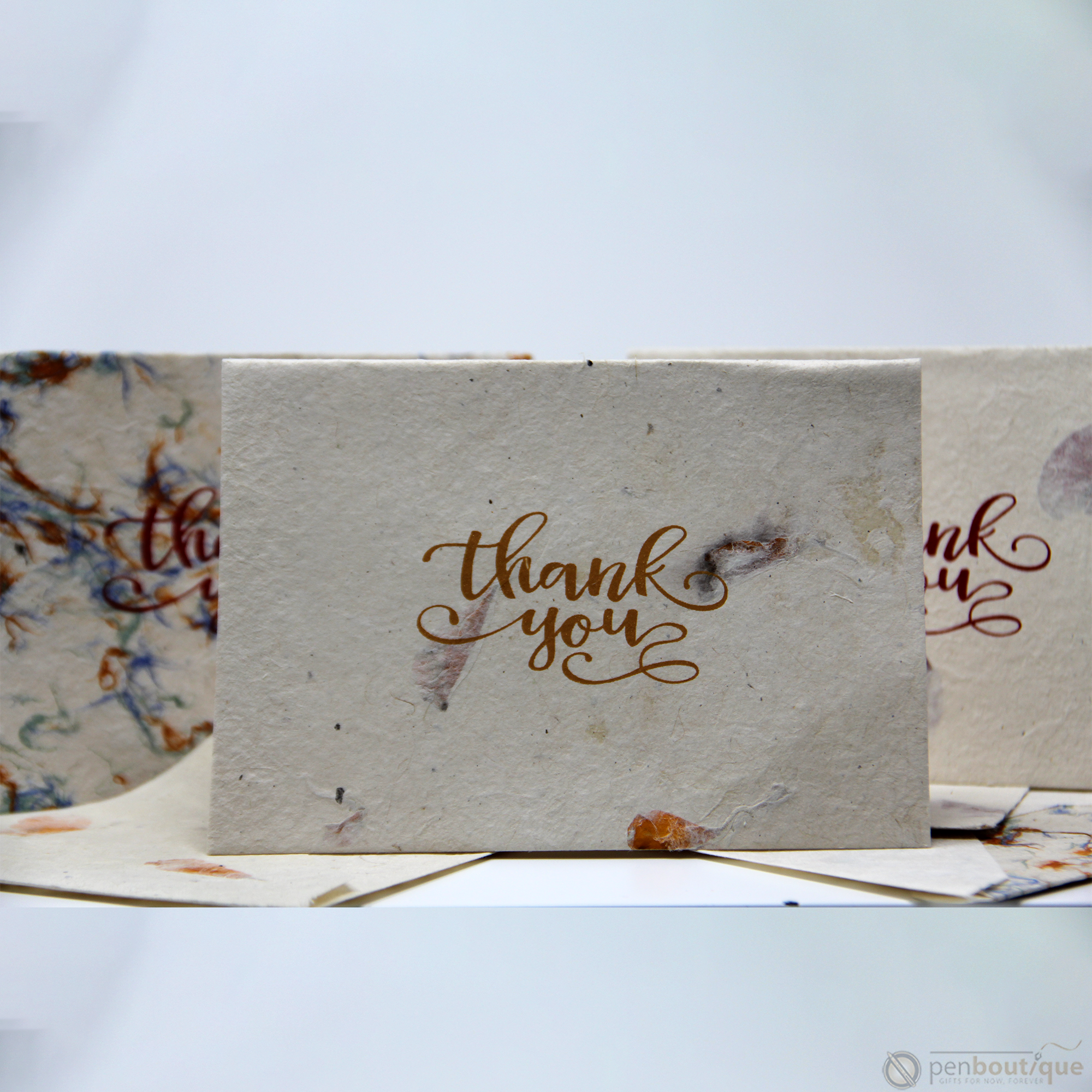 Monk Paper Thank You Note with Hemp design Envelope - pack of 12-Pen Boutique Ltd