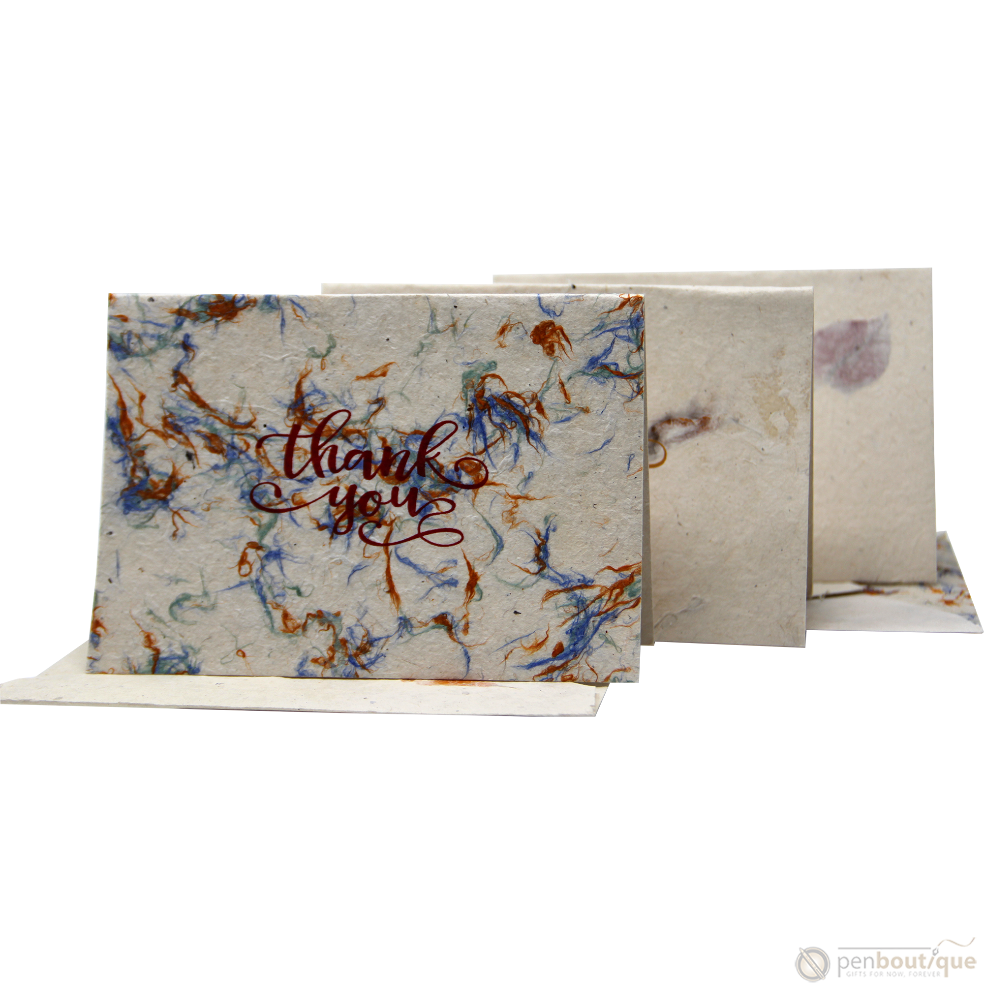 Monk Paper Thank You Note with Hemp design Envelope - pack of 12-Pen Boutique Ltd