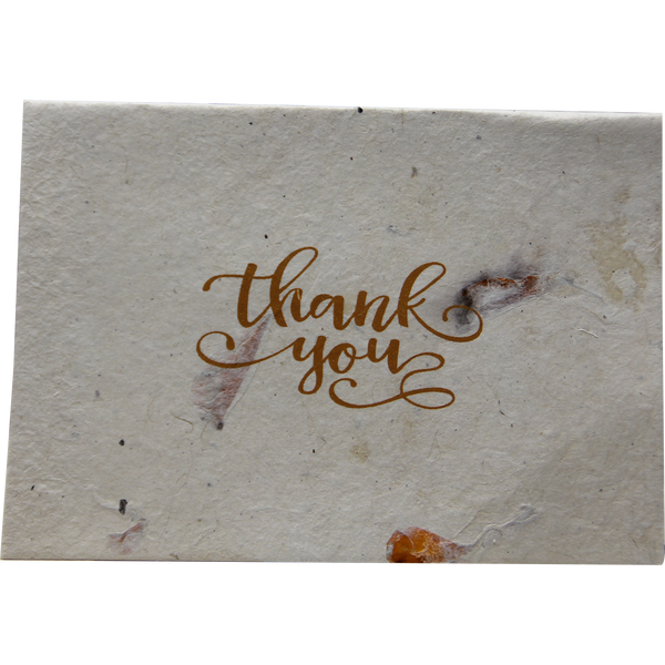 Monk Paper Thank You Note with Hemp design Envelope - pack of 12-Pen Boutique Ltd