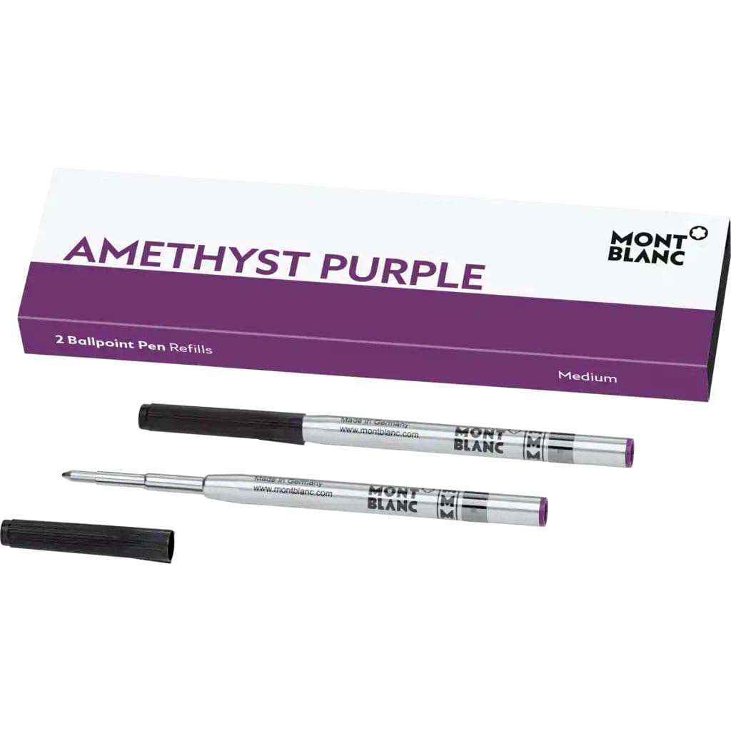 Montblanc Ballpoint Refill - Amethyst Purple - Medium (2 Per Pack)-Pen Boutique Ltd