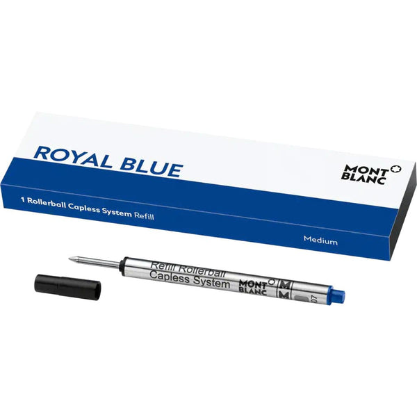 Montblanc Capless Rollerball Pen Refill - Royal Blue - Medium (1 Per Pack)-Pen Boutique Ltd