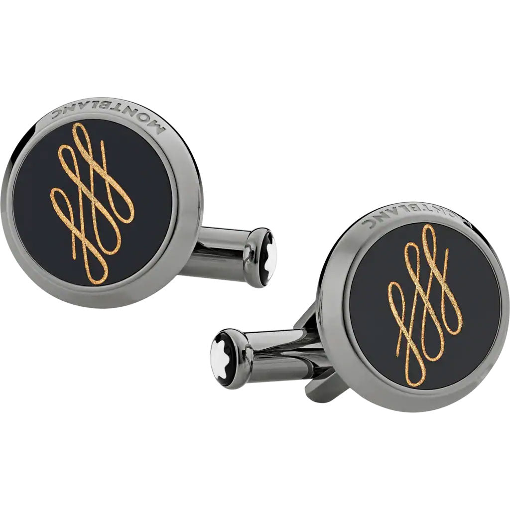 Montblanc Cuff Links - Calligraphy - Steel-Pen Boutique Ltd