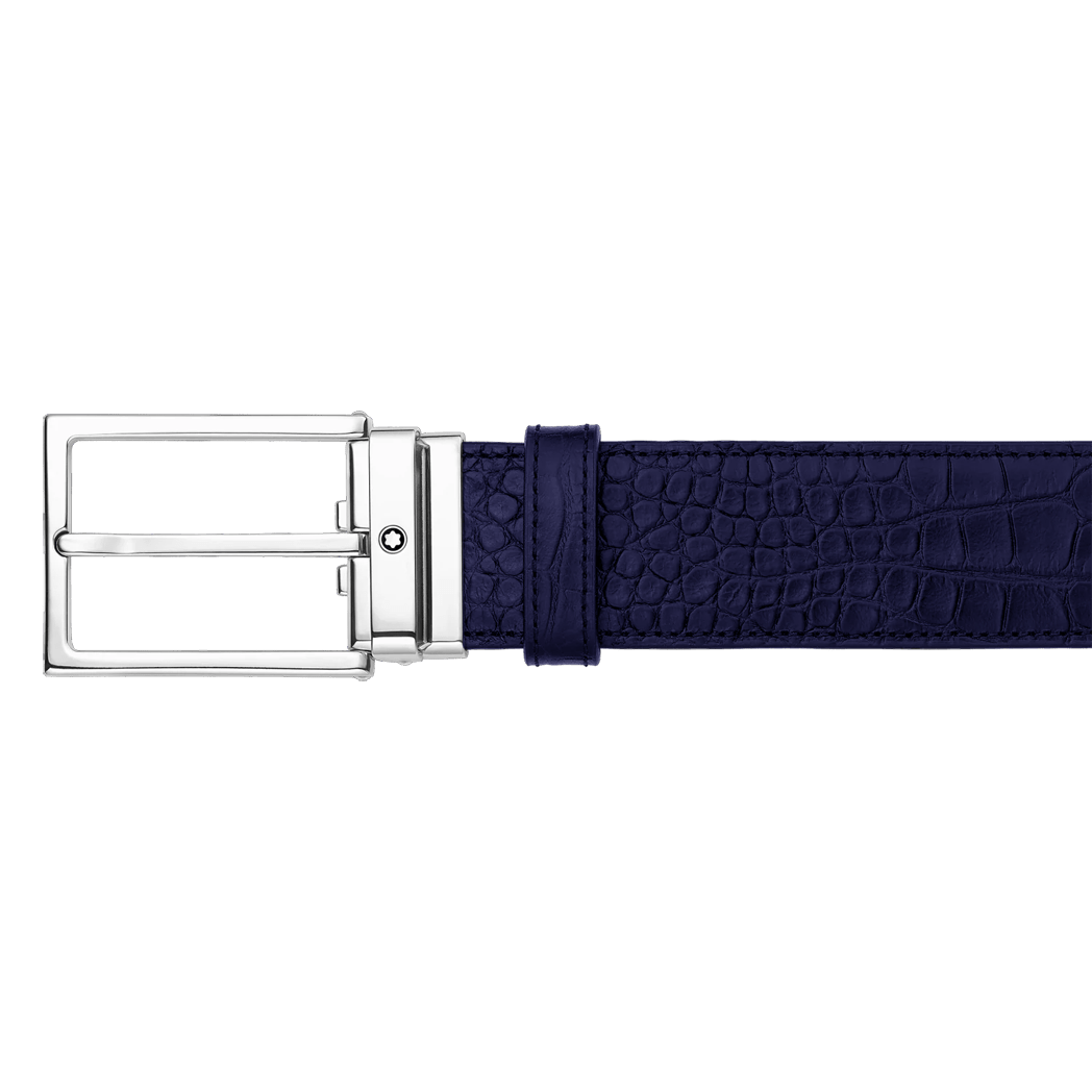 Montblanc Leather Belt - Blue-Pen Boutique Ltd