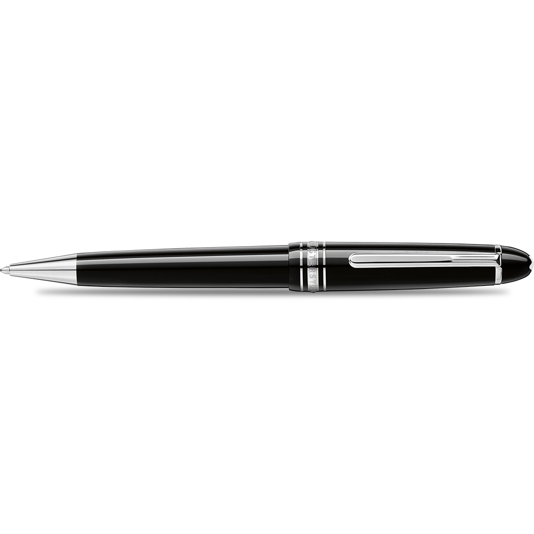 Montblanc Meisterstuck Ballpoint Pen - Black - Platinum Trim - Midsize-Pen Boutique Ltd