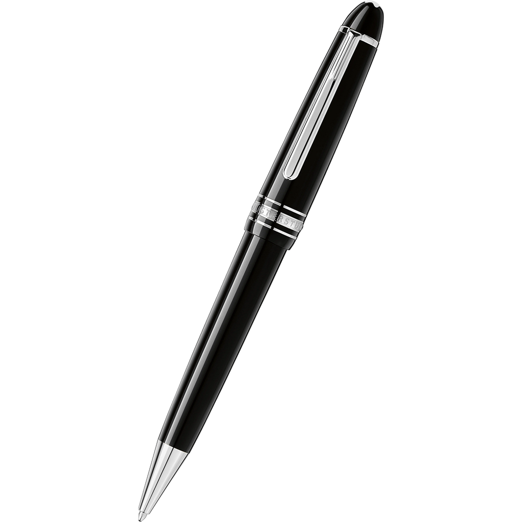 Montblanc Meisterstuck Ballpoint Pen - Black - Platinum Trim - Midsize-Pen Boutique Ltd