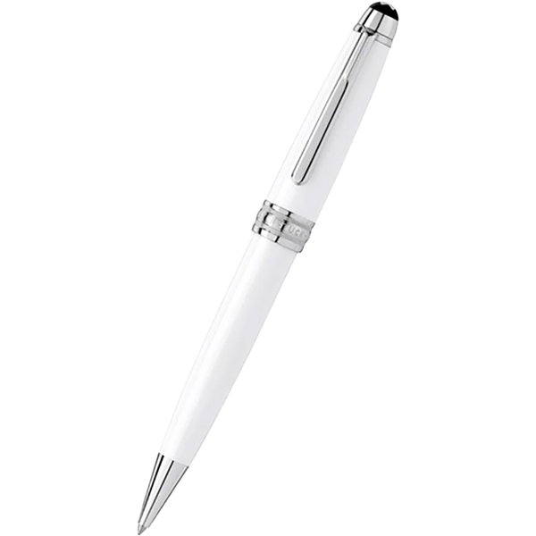 Montblanc Meisterstuck Ballpoint Pen Solitaire White Platinum Trim Pen Boutique Ltd