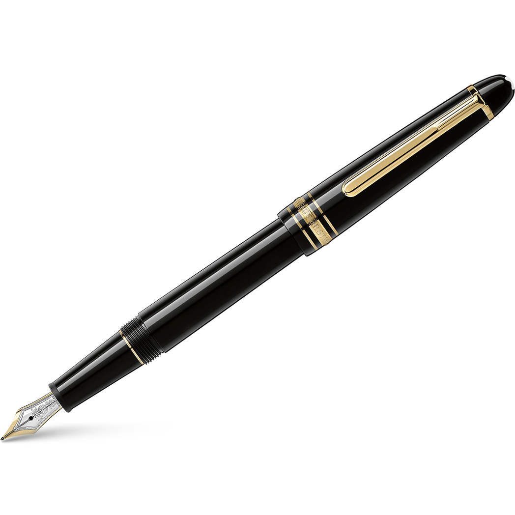 Montblanc Meisterstuck Fountain Pen - M145 Black - Gold Trim - Classique-Pen Boutique Ltd