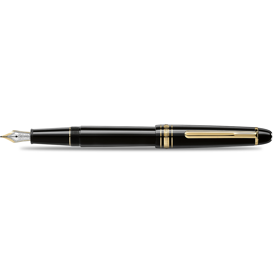 Montblanc Meisterstuck Fountain Pen - M145 Black - Gold Trim - Classique-Pen Boutique Ltd