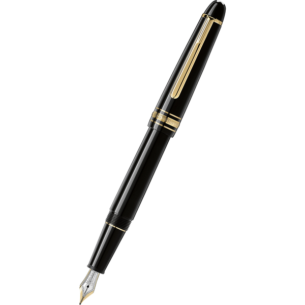 Montblanc Meisterstuck Fountain Pen - M145 Black - Gold Trim - Classique-Pen Boutique Ltd
