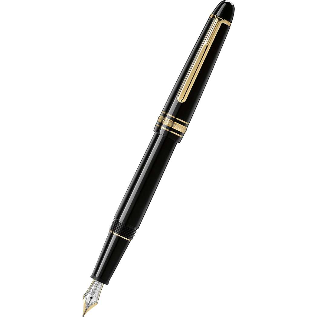 Montblanc Meisterstuck Fountain Pen - M145 Black - Gold Trim - Classique-Pen Boutique Ltd