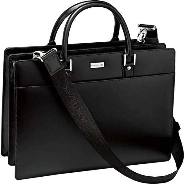 Montblanc Meisterstuck Fullgrain Calfskin Document Case - Black-Pen Boutique Ltd