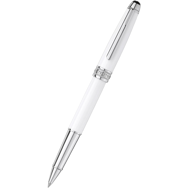 Montblanc Meisterstuck Rollerball Pen - Solitaire White - Platinum Trim - Classique-Pen Boutique Ltd