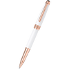 Montblanc Meisterstuck Rollerball Pen - Solitaire White - Rose Gold Trim - Classique-Pen Boutique Ltd
