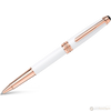 Montblanc Meisterstuck Rollerball Pen - Solitaire White - Rose Gold Trim - Classique-Pen Boutique Ltd