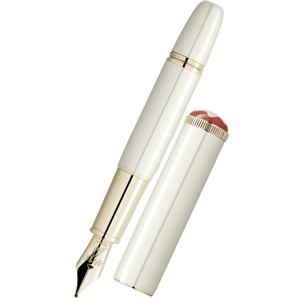 Montblanc Heritage Fountain Pen - Rouge & Noir - Baby Ivory (Special Edition)-Pen Boutique Ltd