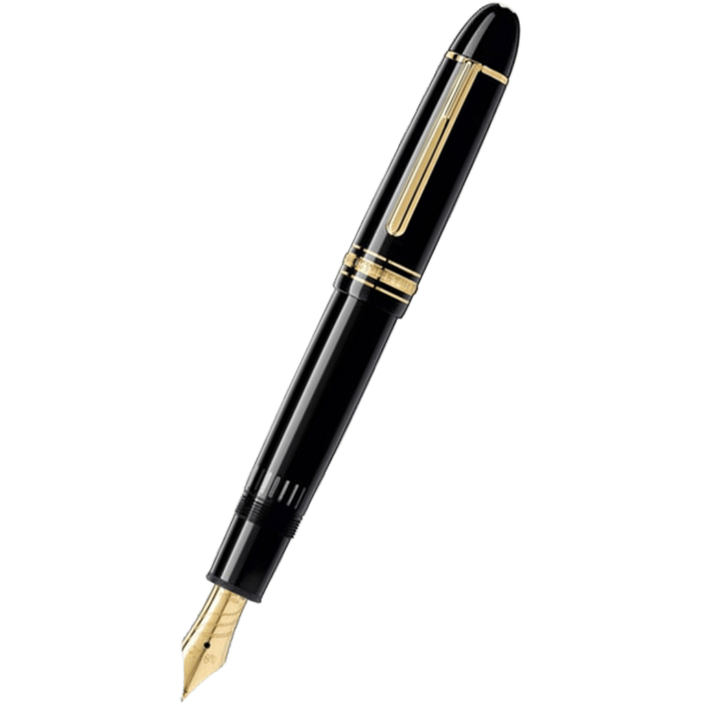 Montblanc Meisterstuck Calligraphy Fountain Pen - 149 Black - Curved Nib-Pen Boutique Ltd