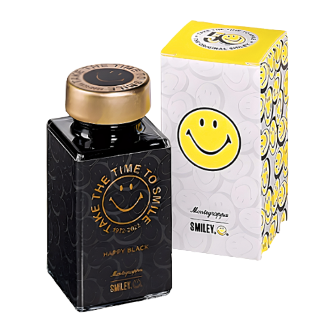 Montegrappa Smiley Ink Bottle - 50ml - Happy Black-Pen Boutique Ltd