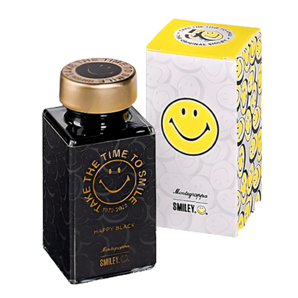 Montegrappa Smiley Ink Bottle - 50ml - Happy Black-Pen Boutique Ltd