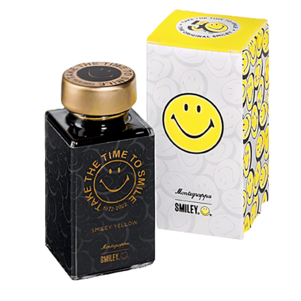 Montegrappa Smiley Ink Bottle - 50ml - Smiley Yellow-Pen Boutique Ltd