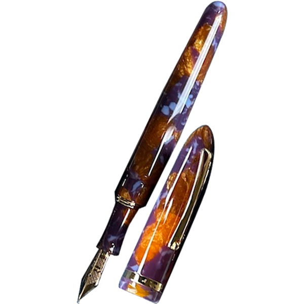 Montegrappa Venetia Celluloid Fountain Pen - Lapis Lazuli - US Exclusive (Limited Edition)-Pen Boutique Ltd