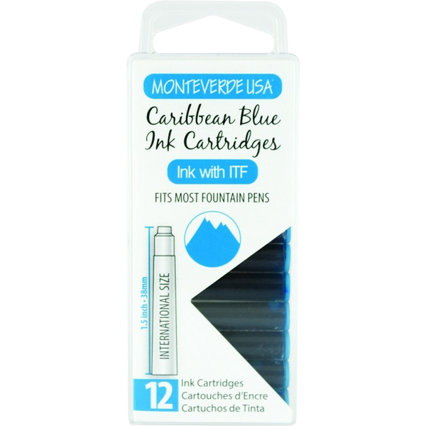 Monteverde Caribbean Blue - Ink Cartridges-Pen Boutique Ltd