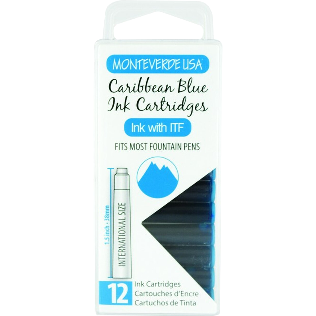 Monteverde Caribbean Blue - Ink Cartridges-Pen Boutique Ltd
