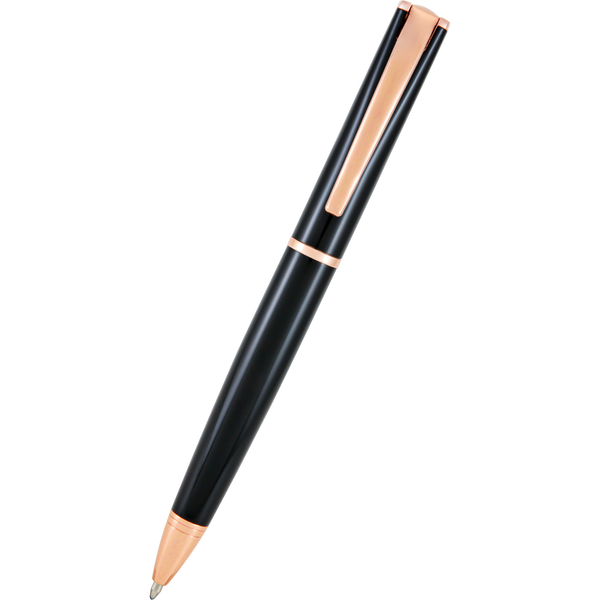 Monteverde Impressa Black with Rose Gold Trim Ballpoint Pen-Pen Boutique Ltd