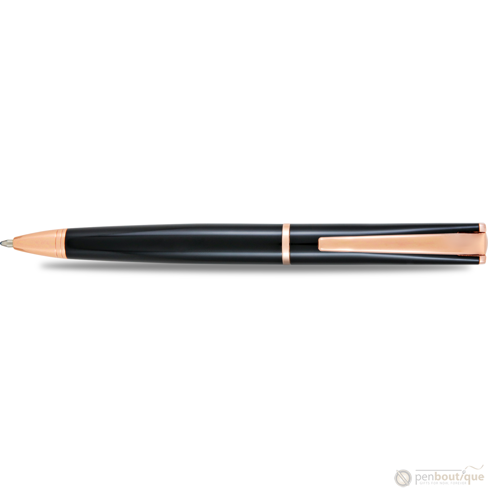 Monteverde Impressa Black with Rose Gold Trim Ballpoint Pen-Pen Boutique Ltd