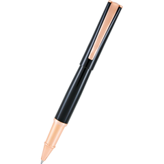 Monteverde Impressa Black with Rose Gold Trim Rollerball Pen-Pen Boutique Ltd