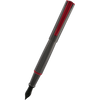 Monteverde Impressa Gun Metal with Red Trim Fountain Pen-Pen Boutique Ltd