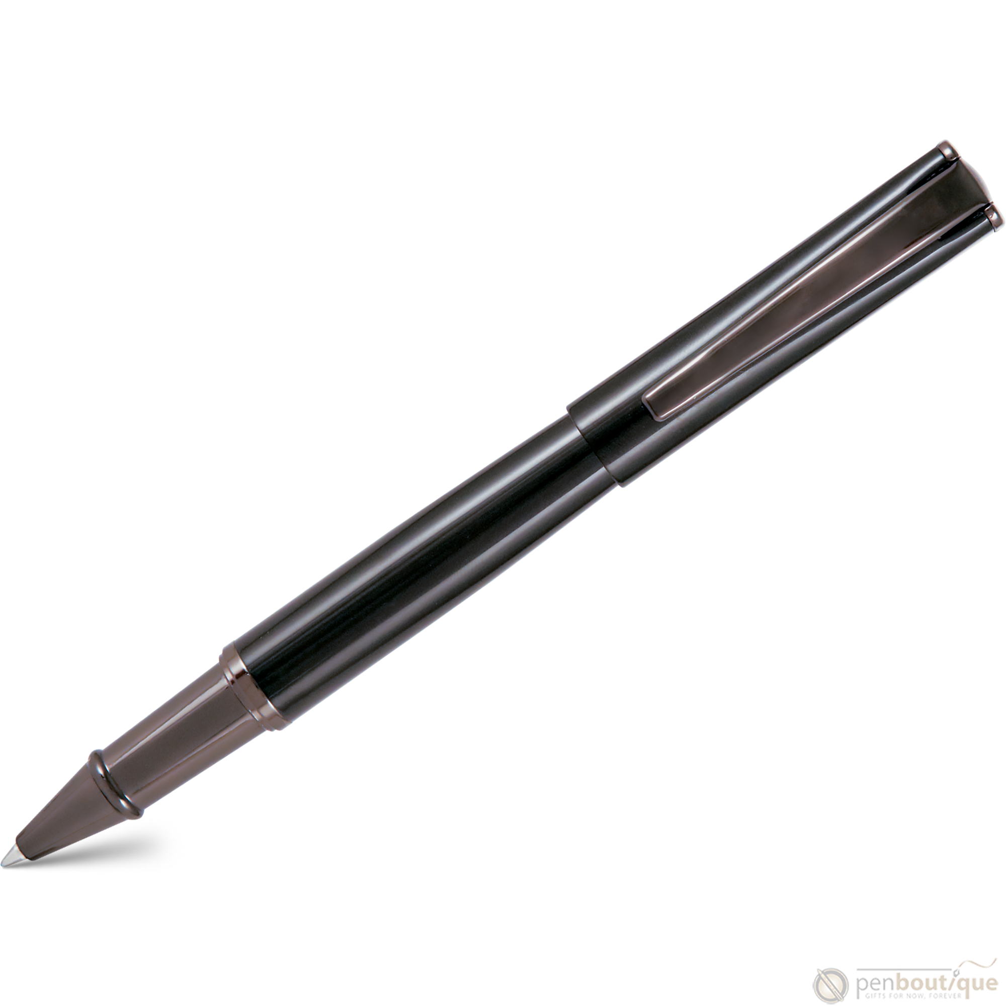 Monteverde Impressa Rollerball Pen- Black with Gunmetal Trim-Pen Boutique Ltd