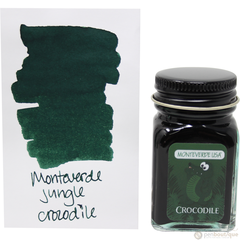 Monteverde Ink Bottle - Jungle Crocodile (Green) - 30 ml-Pen Boutique Ltd