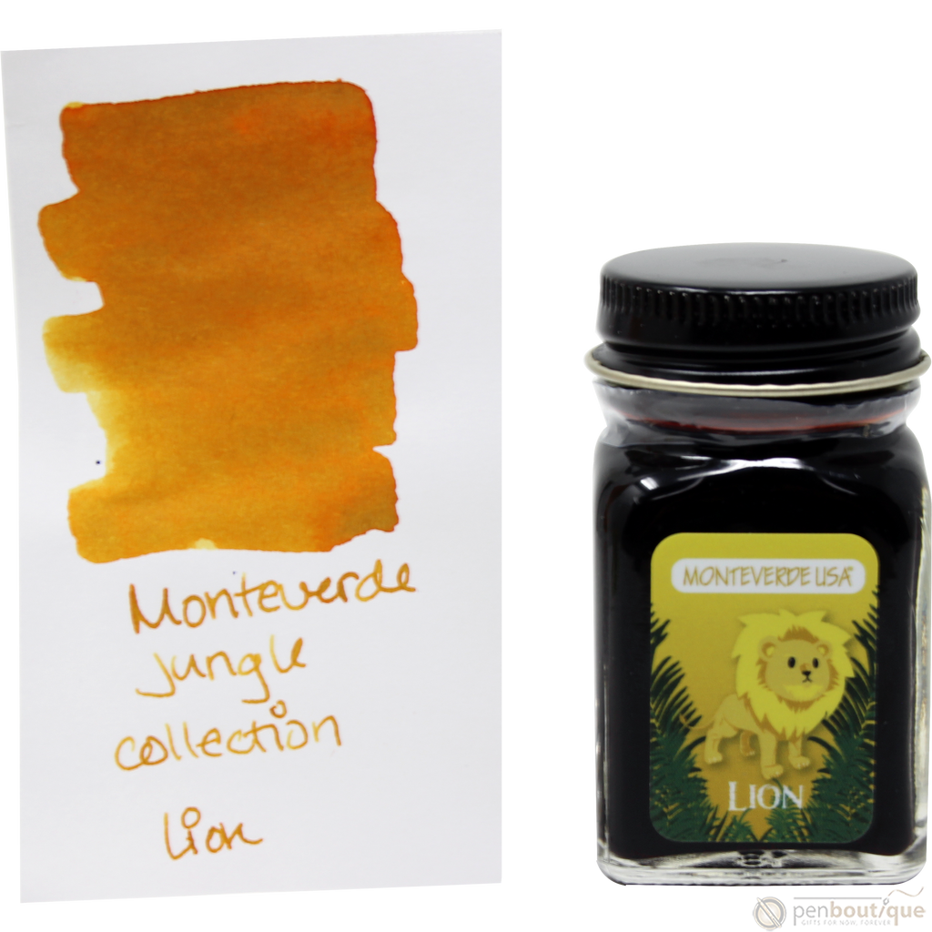 Monteverde Ink Bottle - Jungle Lion (Yellow) - 30 ml-Pen Boutique Ltd