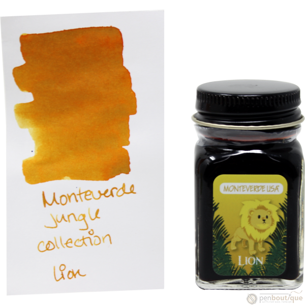 Monteverde Ink Bottle - Jungle Lion (Yellow) - 30 ml-Pen Boutique Ltd