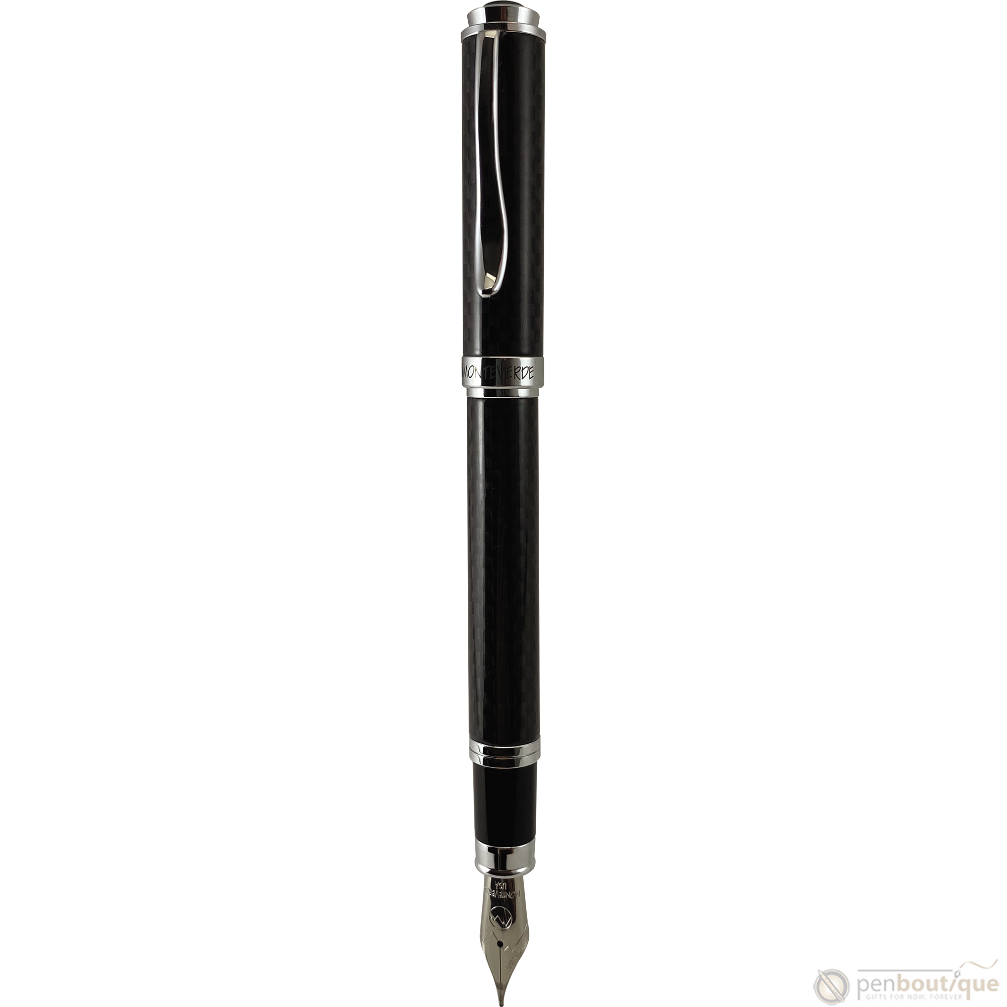 Monteverde Innova Fountain Pen - Black - Chrome Trim (20th Anniversary)-Pen Boutique Ltd