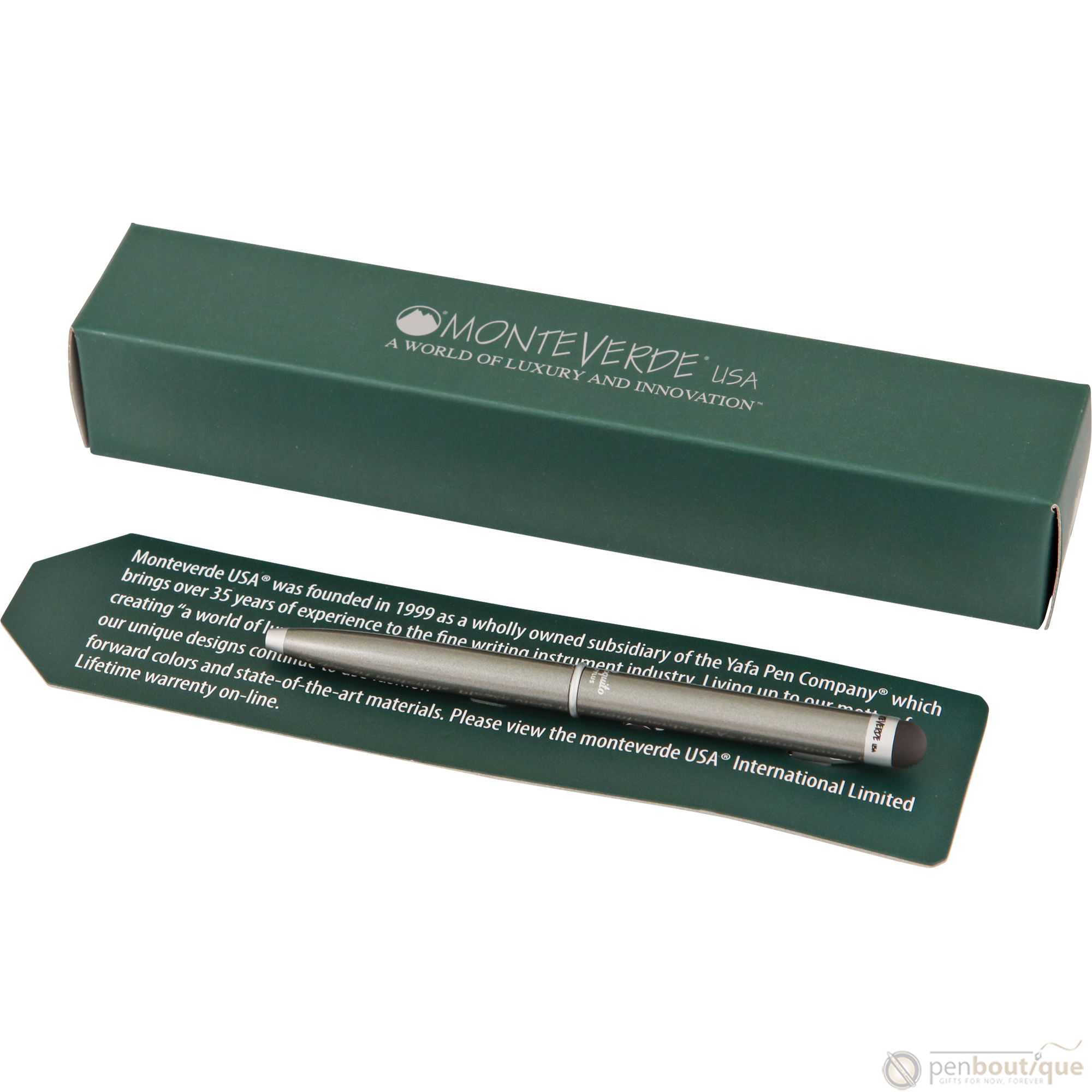 Monteverde Poquito Stylus Ballpoint Pen - Cool Grey-Pen Boutique Ltd