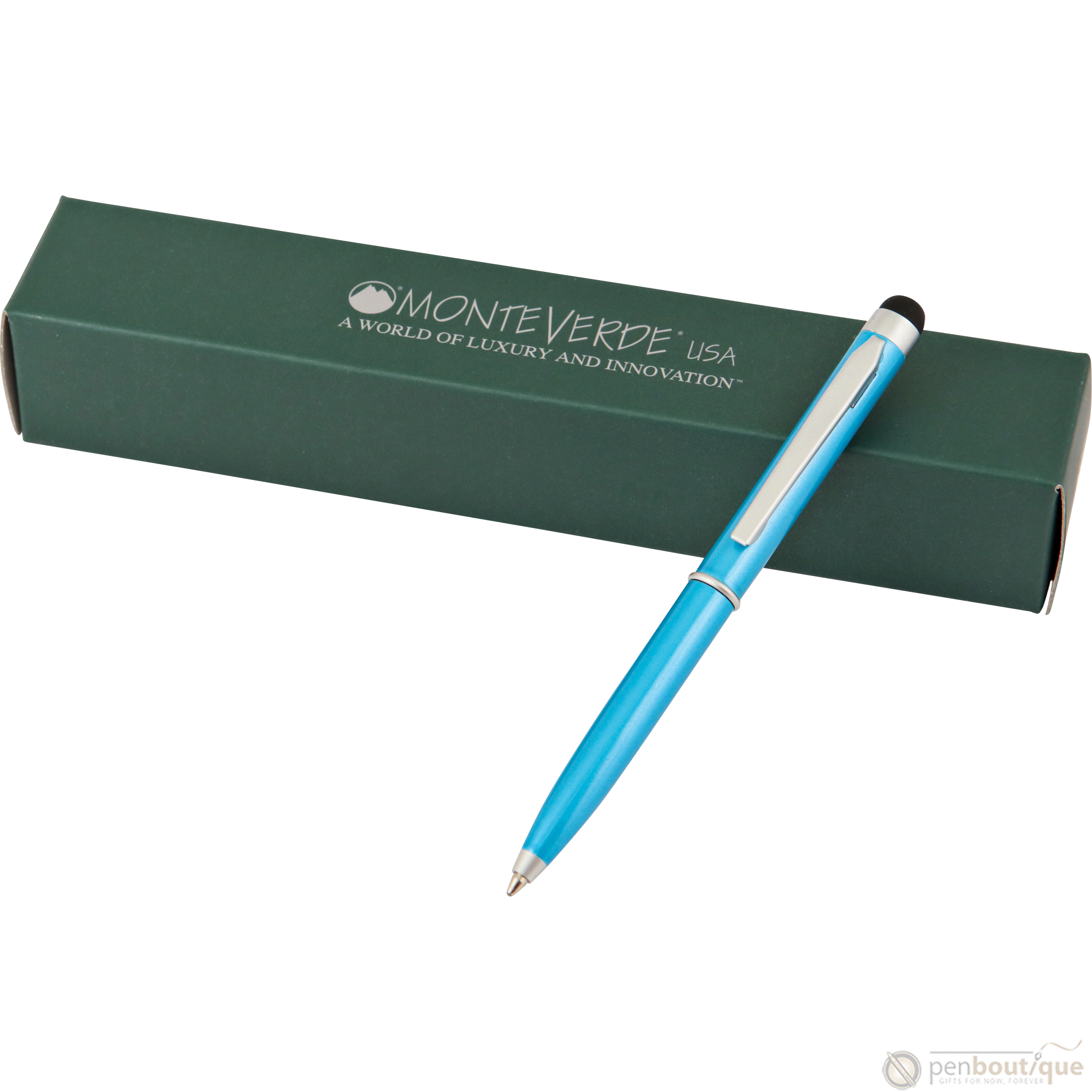 Monteverde Poquito Stylus Ballpoint Pen - Maui Blue-Pen Boutique Ltd