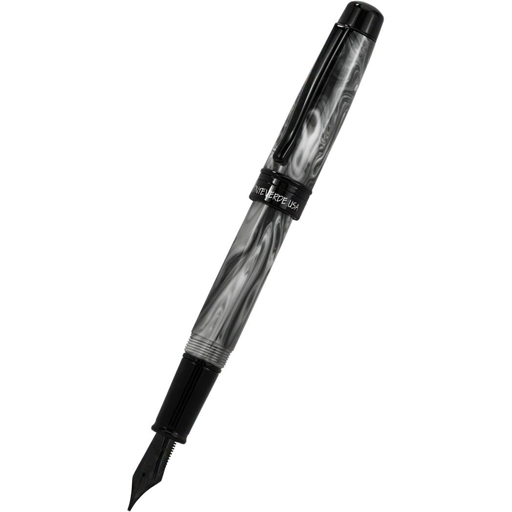 Monteverde Prima Fountain Pen - Grey Swirl-Pen Boutique Ltd